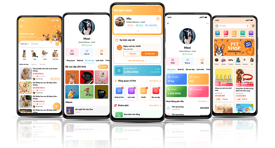 pet nhà mình - ứng dụng chăm sóc thú cưng